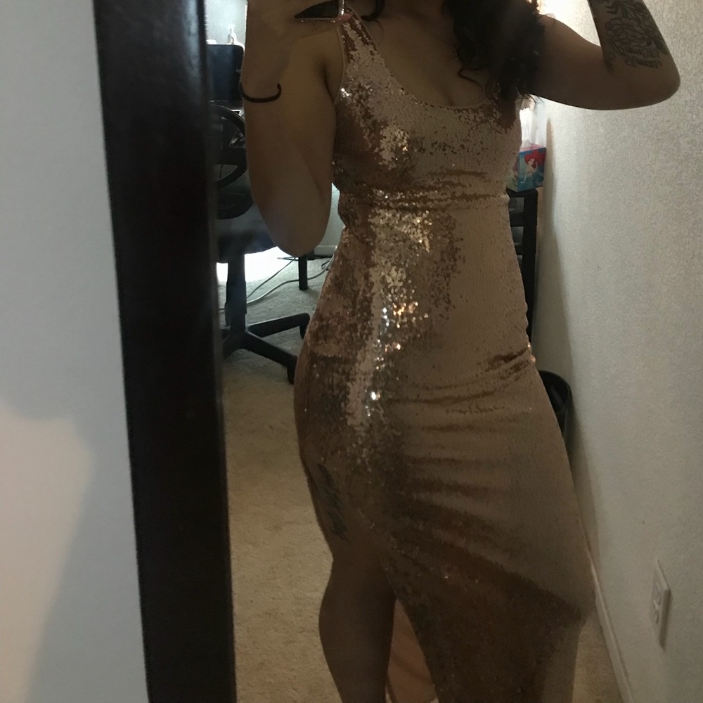 Forever 21 Gold Sequin Dress